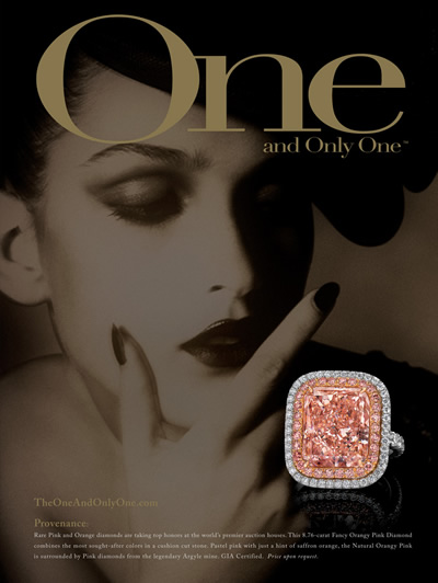 orangy pink diamonds