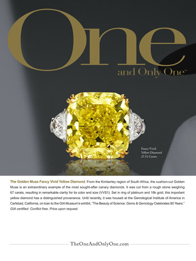 The Golden Muse Fancy Vivid Yellow Diamond Ring